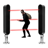 SMARSECUR 433MHz Kontrol Aplikasi Nirkabel Anti-hujan 2/3 Balok Detektor Inframerah Aktif Sensor Alarm Penghalang Bertenaga Baterai 60m/120m