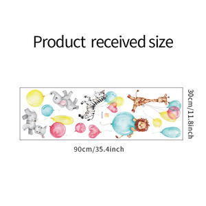 Pegatinas de Animales Personalizadas, Lindas Pegatinas de Pared de Dibujos Animados para Habitaciones Infantiles, Dormitorios, Decoración del Hogar, Vinilos Autoadhesivos Decorativos - Product Image 6