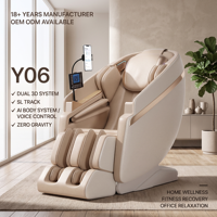 Fauteuil de massage intégral Y06 avec double rail 3D AI SL, zéro gravité, commande vocale, chaleur au graphène, Bluetooth, scan corporel et shiatsu