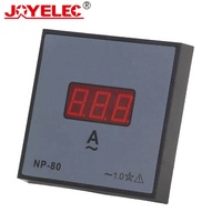 Carré 80mm AC 0-100A Affichage Numérique Ampèremètre Signal Lumineux Testeur De Mesure Indicateur Lumière Ampèremètre Ampèremètre