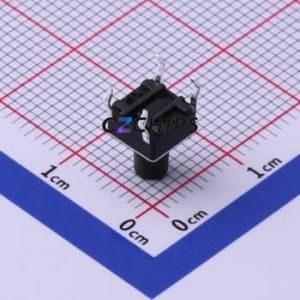 TS668CJ Tactile Switch Through hole Component (THT)-4P,6x6mm Switch Single Pole Single Throw Round Button 2.5N Through Hole - Product Image 2