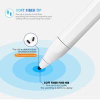 Stylet universel intelligent de 2e génération à écran tactile capacitif actif, en métal, pour dessin, pointe fine de précision, avec fonction d'inclinaison