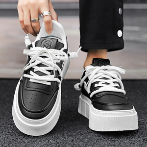 Baskets Shelby pour Homme 2025 – Nouvelle Collection Automne – Blanches à Semelle Épaisse, Résistantes à l'Usure, Décontractées, Sportives, Polyvalentes, Rehaussantes - Product Image 4