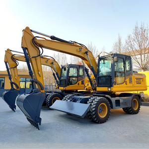 Precio de fábrica, excavadora de ruedas pesadas con orugas de goma de 15 toneladas, rueda de construcción de ingeniería, excavadora grande, Ensacadora de construcción de carreteras - Product Image 5