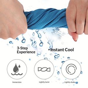 Custom Customized Microfiber Cooling Quick-Dry Soft Absorbent Square Neck Sport <b>Towel</b> Printed Woven Adult Travel Gift - Product Image 3