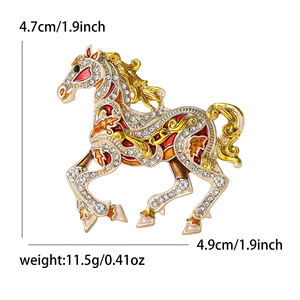 Juego <span class=keywords><strong>de</strong></span> broches <span class=keywords><strong>de</strong></span> <span class=keywords><strong>caballo</strong></span> al galope <span class=keywords><strong>de</strong></span> colores, accesorio <span class=keywords><strong>de</strong></span> moda, cristales brillantes, aleación <span class=keywords><strong>de</strong></span> Zinc, esmalte, fundición <span class=keywords><strong>de</strong></span> Metal, alfileres al por mayor a granel - Product Image 6