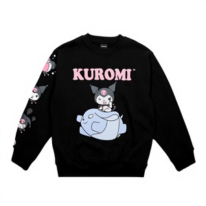 Vêtements de fitness pour femmes Pull de gym en polaire à col rond Sweatshirts surdimensionnés de luxe en coton pour femmes - Product Image 1