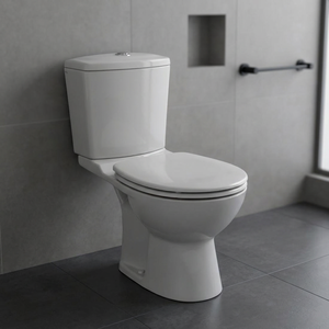 Inodoro de cerámica de dos piezas estilo Twyford con descarga por gravedad, conjunto de inodoro de cerámica para baño. - Product Image 6