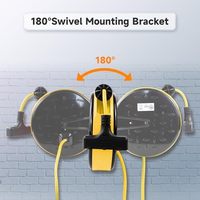Reel kabel ekstensi 30 kaki Industrial, Reel kabel ekstensi, 16/3 Gauge SJTW, 3 outlet, 10A, pemutus sirkuit, langit-langit logam/dudukan dinding untuk garasi