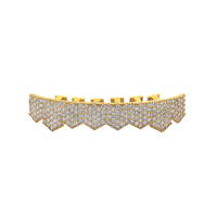 Accessoires pour les dents, vente en gros, Hiphop, fausses dents, Grillz 3a, Zircon, bouche Bling, ensemble de grilles