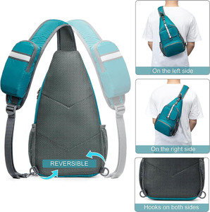 Chống nước có thể gập lại <span class=keywords><strong>Nylon</strong></span> Crossbody <span class=keywords><strong>Sling</strong></span> ba lô tiện dụng <span class=keywords><strong>Sling</strong></span> Bag - Product Image 5