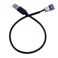 Câble de connecteur d'adaptateur d'alimentation de ventilateur USB vers PWM 5V pour ordinateur