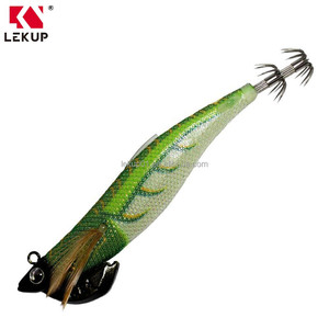 Nuevo señuelo de pesca marina de madera para camarones, pulpo, bagre, lubina, con anzuelo luminoso Egi Squid Jig Hook - Product Image 2