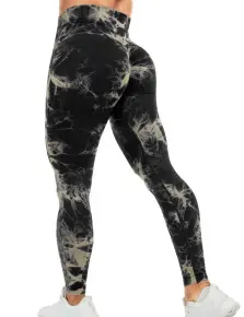 Leggings de Yoga taille haute imprimés sans couture pêche tie-dyed dérive pour femmes hanche levage sport course Fitness pantalon