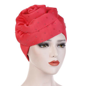 HZO-18122 fleur femmes Turban motif africain Head Wrap Beanie <span class=keywords><strong>Bonnet</strong></span> <span class=keywords><strong>chimio</strong></span> Cap perte de cheveux chapeau - Product Image 3