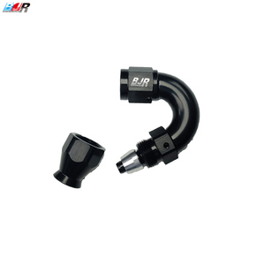 Raccords <span class=keywords><strong>de</strong></span> <span class=keywords><strong>tuyau</strong></span> PTFE à débit total améliorés BJR en aluminium AN6 AN8 AN10 150 degrés pour véhicules modifiés - Product Image 1