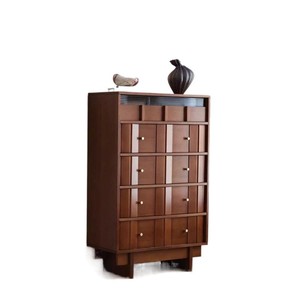 Cómoda de Madera Maciza con Cinco Cajones, Madera de Pino, 80-40-130, Estilo Retro, Mueble de Almacenamiento para Sala de Estar o Dormitorio - Product Image 5