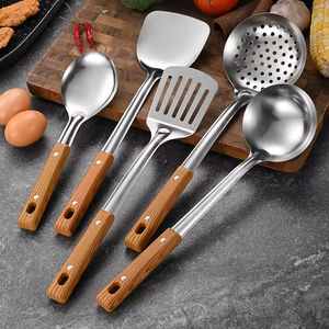 <b>Cheap</b> 5 Pcs Ladle Skimmer Household Cooking <b>Tool</b> Spoon Skimmer Slotted Spatula Stainless Steel Kitchen Cooking Utensils Sets - Product Image 2