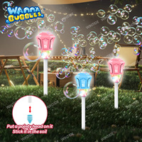 Machine à bulles électrique Hot Salt Garden Torch avec lumières et musique, jouet d'extérieur pour garçons et filles, idéal pour les fêtes estivales
