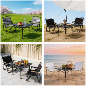 Navyice Compact Aluminum Camping <b>Table</b> Matte Paint Ultra Light Folding Slat Top Picnic <b>Table</b> Wholesale - Product Image 2