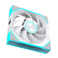 Ventilador de Refrigeración ARGB de 120 mm con Alto Flujo de Aire, Diseño de Espejo Infinito y Efecto de Luz Direccionable, 12 V CC, Carcasa de Plástico para Ordenador
