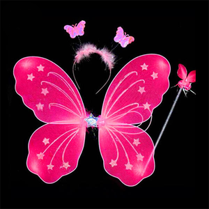 Disfraz de Hada al por Mayor para Niñas, Alas de Mariposa, Varita Mágica, Diadema, Conjunto de Disfraz para 3-8 Años - Product Image 4