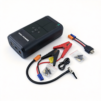 Démarreur d'urgence portable 12V avec pinces de batterie robustes et compresseur d'air intégré pour le sauvetage en cas de panne sur route