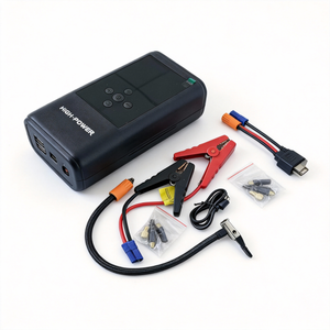 Arrancador de Emergencia Portátil de 12V con <span class=keywords><strong>Pinzas</strong></span> de Batería de Alta Resistencia e Inflador de Neumáticos Integrado para Rescate en Carretera - Product Image 1