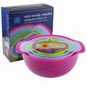 Kitchen Baking 10pcs <b>Measuring</b> Tools All in One Colorful Plastic Mixing Bowls <b>Measuring</b> Cups - Product Image 6