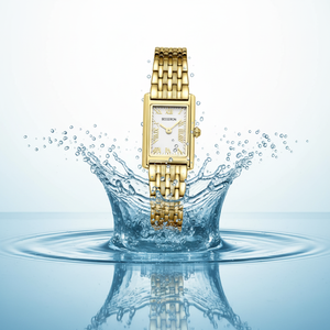 นาฬิกาควอตซ์หรูหราสำหรับผู้หญิง ดีไซน์หน้าปัดทรงเหลี่ยม สายสแตนเลสสตีล แฟชั่นใหม่ - Product Image 3