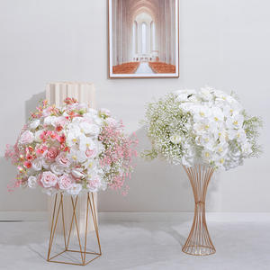 Rangées de fleurs artificielles en forme de boule de roses pour la décoration de table de mariage, arche de fond de mariage, chemin de table floral artificiel - Product Image 3