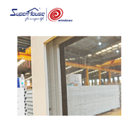 Fenêtre à guillotine simple en aluminium avec moustiquaire, résistante aux ouragans, certifiée NOA Miami-Dade, sur mesure pour projets de construction