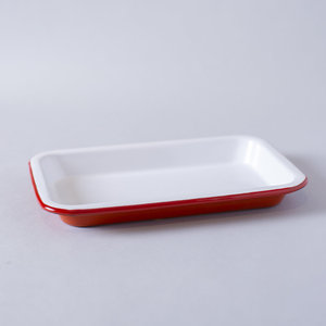 Khay Nướng Đồ Tể Bằng Men Có Tay Cầm In Logo Tùy Chỉnh Màu Trắng Hình Chữ Nhật Cho Nhà Hàng 35Cm - Product Image 6