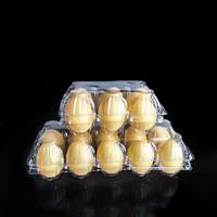Usine en gros PET en plastique transparent plateaux d'oeufs alimentaires boîte de support d'oeufs de poulet emballage réutilisable pour oeufs 6 trous