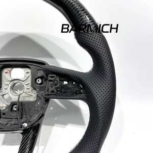 Volant sport personnalisé en cuir véritable et fibre de carbone forgée, adapté aux nouveaux modèles <span class=keywords><strong>Audi</strong></span> <span class=keywords><strong>Q</strong></span> Series Q2 Q3 Q5 Q7 Q8 A6 - Product Image 2