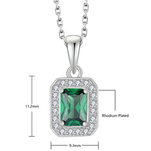 Tùy Chỉnh Mặt Dây Chuyền Rhodium Mạ Ruby Đá Quý 12 Tháng Birthstone Đồ Trang Sức Phụ Nữ 925 Sterling Bạc Zircon Dây Chuyền - Product Image 4