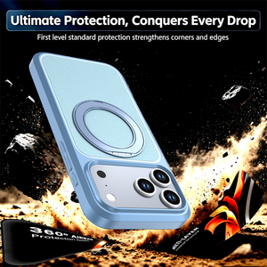 เคสกันกระแทกแบบ 2 in 1 วัสดุ TPU PC พร้อมขาตั้งหมุนได้ 360 องศา รองรับการชาร์จไร้สายแบบแม่เหล็ก สำหรับ iPhone 18 Pro Max 17 Pro 16 15 - Product Image 5