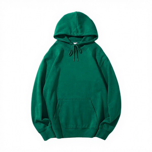 Sudadera con Capucha Marrón para Hombre, Corte Holgado, Color Sólido, Informal, Tejida, con Bolsillos, para Otoño - Product Image 6