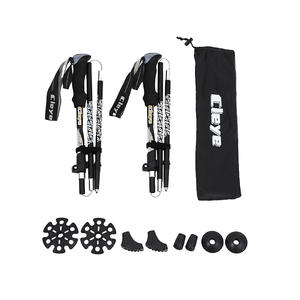 ไม้เท้าเดินป่าอะลูมิเนียมอัลลอยด์ Akaij แบบพับได้ห้าท่อน พร้อมปลายยาง สำหรับการเดินป่าและการเดินทั่วไป - Product Image 3