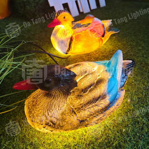 Sculpture lumineuse de canard mandarin pour jardins, bassins, jardins aquatiques, installations paysagères - Décoration de Noël et du Ramadan - Product Image 5