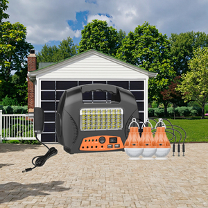 Năng lượng mặt trời ánh sáng DC ổ cắm AC Adapter Spotlight đèn bóng đèn chuyển đổi năng lượng mặt trời bảng điều chỉnh USB + Loại C quá tải màu xanh răng Loa FM Đài phát thanh - Product Image 2