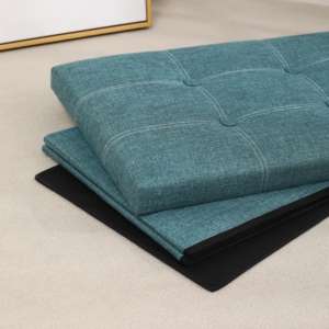 كرسي عثماني حديث قابل للطي 76*38*38 سم متعدد الاستخدامات للمنزل وغرفة المعيشة والأثاث ومدخل قماشي من الكتان للتخزين والورشة والمدرسة - Product Image 6