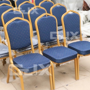 Chaises et tables de banquet bleues empilables en métal pour événements, idéales pour mariages et réceptions - Fabrication en gros 2026 - Product Image 3