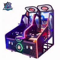 Machine de jeu d'arcade de basket-ball de rue commerciale à monnayeur, 2 joueurs, écran LCD 65 pouces, en métal, pour centre de jeux