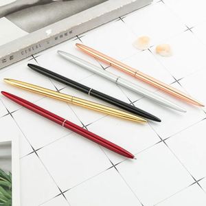 Stylo bille métallique fin et minimaliste, sans clip, pour hôtel et bureau, logo personnalisé, 8 couleurs, vente en gros - Product Image 5