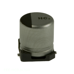 Condensador SMD de Aluminio de Montaje Superficial EEE-HC0J470R de 47 uF, 20%, 6.3 V, Canal del Fabricante 47 - Product Image 1
