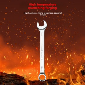 طقم مفاتيح ربط مزدوجة الاستخدام من الكروم فاناديوم، أداة يدوية كهربائية، مفتاح ربط مفتوح وثابت بنمط زهرة البرقوق مقاس 1/2 بوصة - Product Image 2