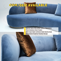 Italienischer Stil Modernes Luxus-Echtleder Modulares Wohnzimmer Freizeit-Sofa-Set mit Anpassbarer Farbe für Villen-Möbel