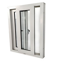 Ventana de vidrio corredizo de vinilo de nuevo diseño personalizado ahorro de energía UPVC para balcón cortina de persiana de pantalla magnética de apertura Horizontal