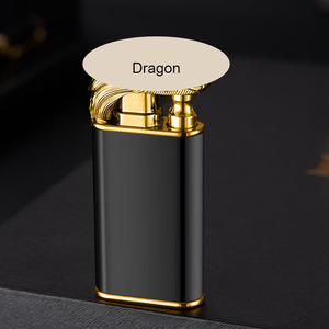 Mejor venta clásico dragón doble llama encendedor logotipo personalizado <span class=keywords><strong>gas</strong></span> Croc encendedor antorcha encendedor pala - Product Image 1